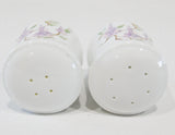 *EUC Corelle WISTERIA SALT & PEPPER SHAKER SET Purple Floral Porcelain Japan
