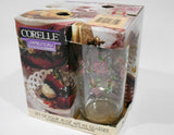 ❤️ 4 NEW Corelle WISTERIA 16-oz TUMBLER GLASSES Tall Hi-Ball Cooler Iced Tea *Purple Floral