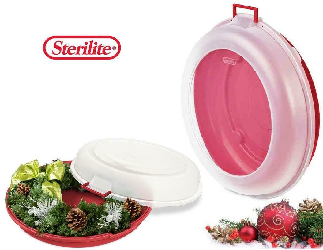 Storage Bag Sterilite Red Plastic Nesting Wreath Box Homz 24