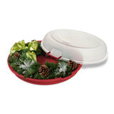 ❤️ STERILITE Christmas 24" WREATH STORAGE Case STACKABLE Hard Plastic HOLIDAY RED