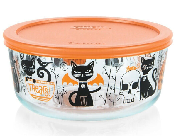 PYREX 4 Cup HALLOWEEN Storage Bowl *Choose TRICK OR TREAT CATS or GHOS –  Tarlton Place